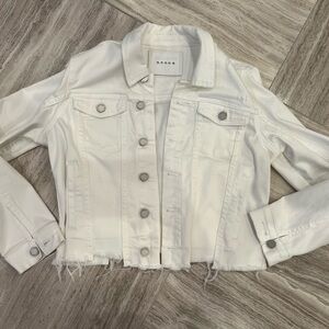 Girls White Denim Jacket